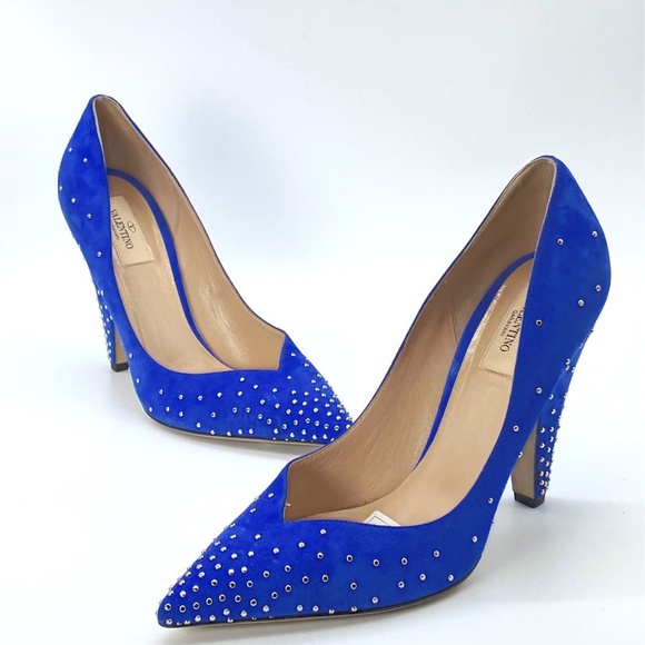 Valentino Suede Studded Pump - Picture 1 of 13